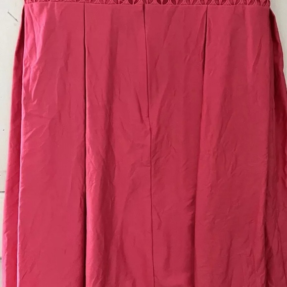 Calvin Klein Size 6 Pink Coral Sleeveless Dress Lace Accents Knee Length - Picture 7 of 7